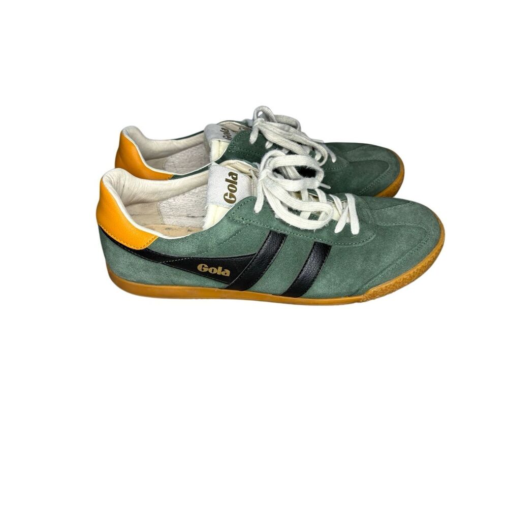 Gola Classics Elan evergreen suede and black low profile sneakers - 10